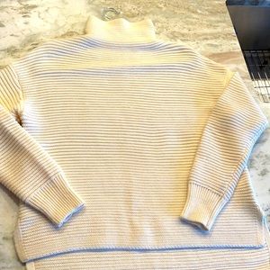 Athleta off white merlno wool sweater size medium